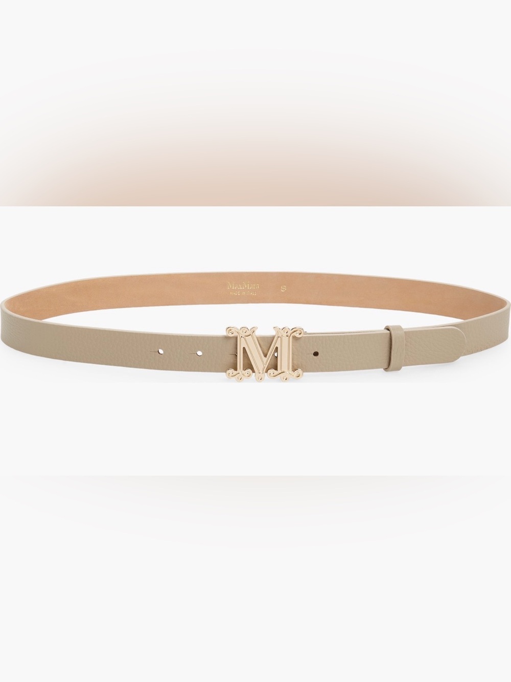 Max Mara Monogram Buckle Leather Belt
